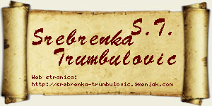 Srebrenka Trumbulović vizit kartica